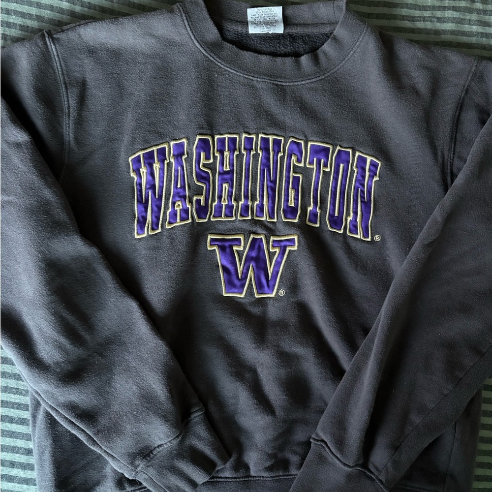 University Washington Dark Gray Charcoal Sweatshirt- Size Small